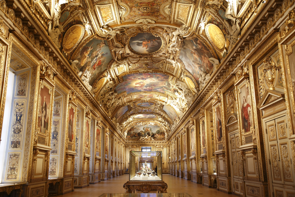 interior of the louvre paris